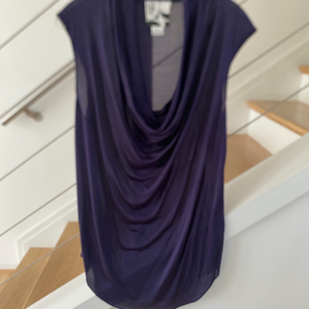 Women’s Coop for Barney’s New York Drape Neck  Sleeveless Top